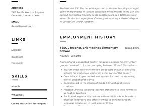 Tefl Teacher Resume Sample No Experieince 19 Esl Teacher Resume Examples & Writing Guide 2022