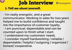 Tell Me About Yourself Resume Sample Tell Me About Yourself Job Interview
