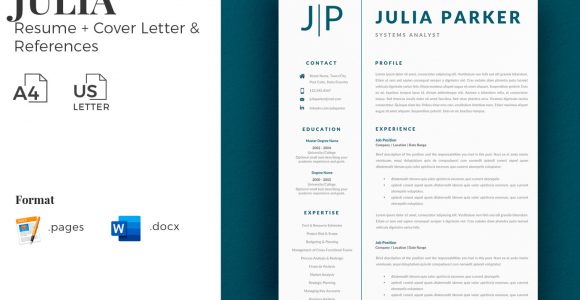 Template for References On A Resume Cover Letter Template for Resume, References and Professional Cv …