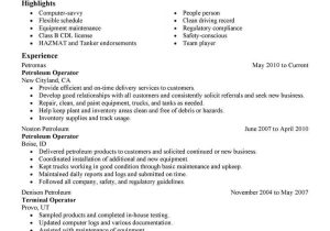 Terminal Operator Resume Sample for Entry Best Petroleum Operator Resume Example From Professional Resume …