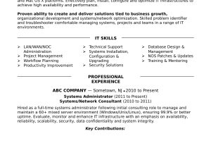 Terminal Operator Resume Sample for Entry Sample Resume for An Experienced Systems Administrator Monster.com