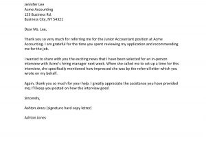 Thank You Letter for Considering My Resume Sample Thank-you Letter for A Job Referral Examples and Tips