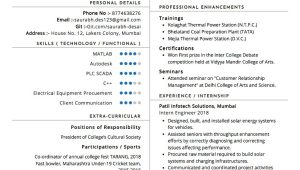 Thermal Power Plant Electrical Engineer Resume Sample Sample Resume Of Electrical Engineer Graduate with Template …