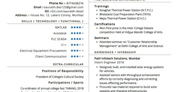 Thermal Power Plant Electrical Engineer Resume Sample Sample Resume Of Electrical Engineer Graduate with Template …