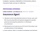 Top Life Insurance and Retirement Agent Resume Samples Insurance Agent Resume Example with Content Sample Craftmycv