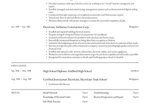 Top Stopper Sample Resume for Electronic Technician Electrician Resume Examples & Writing Tips 2022 (free Guide)
