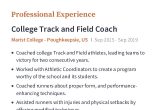 Track and Field College athletic Resume Samples Track Coach Resume Example with Content Sample Craftmycv