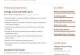 Track and Field Resume athlete Sample Track Coach Resume Example with Content Sample Craftmycv