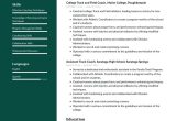Track and Field Student athletic Resume Samples Track Coach Resume Example & Writing Guide Â· Resume.io