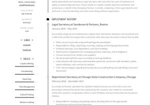 Transcription and Summary Writer Resume Samples Secretary Resume & Writing Guide  12 Template Samples Pdf