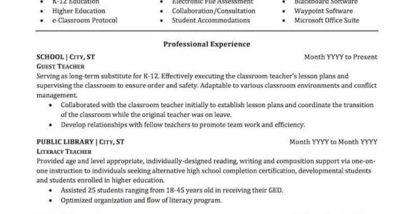 Transitioning Out Of Teaching Sample Resume Teacher Resume Sample Professional Resume Examples topresume