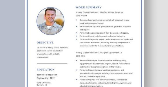 Truck and Trailer Mechanic Resume Sample Free Free forklift Mechanic Resume Template – Word, Apple Pages …