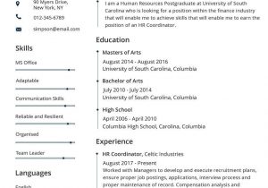 University Of south Carolina Resume Template Hr Resume/cv format Template – Word Psd Indesign Apple Pages …