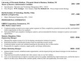 Uw Madison Business School Resume Template Wisconsin Mba Resume Guide – Pdf Free Download