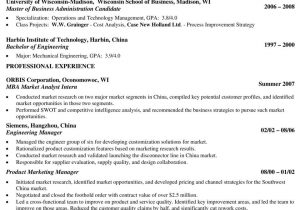 Uw Madison Business School Resume Template Wisconsin Mba Resume Guide – Pdf Free Download