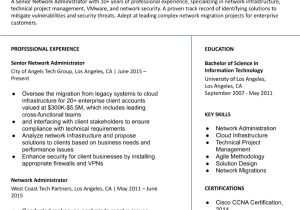 Vmware Project In Networking Sample Resumes Network Administrator Resume Examples Of 2022 – Resumebuilder.com
