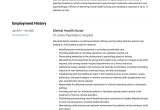 Volunteer with Adult with Mental Illness Resume Samples Mental Health Nurse Resume & Guide  20 Free Templates