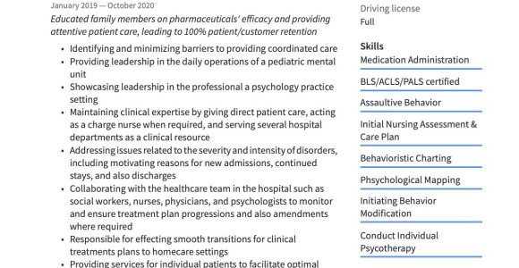 Volunteer with Adult with Mental Illness Resume Samples Mental Health Nurse Resume & Guide  20 Free Templates