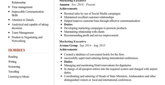 Vp Sales and Marketing Resume Sample Marketing Executive Resume Sample 2022 Writing Tips – Resumekraft