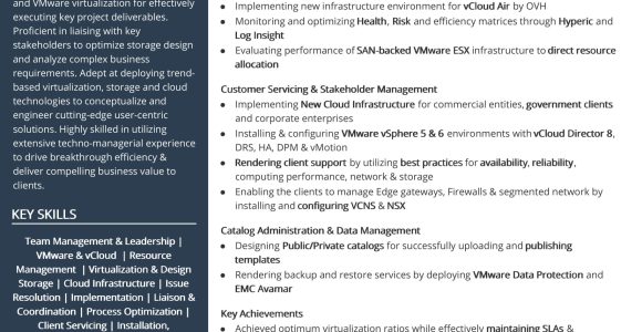 Vrealize Automation Experience Sample Of Resume Free Senior Architect and Tech Lead Resume Sample 2020 by Hiration