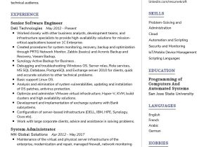 Vrealize Automation Experience Sample Of Resume System Administrator Cv Sample 2022 Writing Tips – Resumekraft