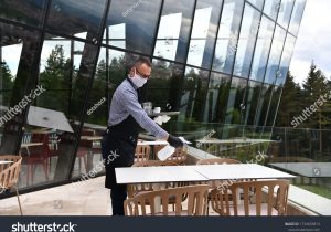 Waiter for Fence Restaurant In the City Resume Sample Waiter Cleaning Table Disinfectant Spray Restaurant Stock Photo …
