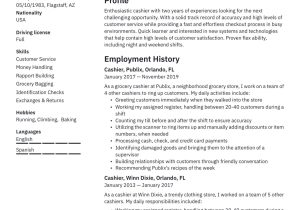 Walmart Money Center Job Resume Sample Cashier Resume & Writing Guide [   12 Samples ] Pdf & Word 2022