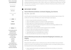 Warehouse Shipping and Receiving Resume Samples General Warehouse Worker Resume Guide  12 Templates 2022