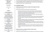 Warehouse Supervisor Job Description Resume Sample Warehouse Supervisor Resume & Writing Guide  20 Templates