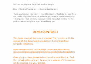 We Will Keep Your Resume On File Sample Letter Employment Interview Rejection Letter 3 Easy Steps