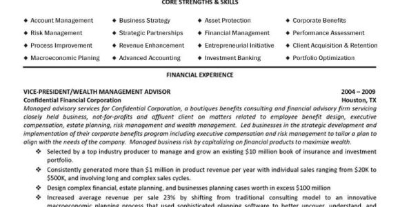 Wealth Management Business Analyst Sample Resume Business Consultant & Wealth Management Advisor Resume
