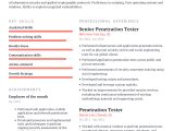 Web Application Security Testing Sample Resume Penetration Tester Resume Example with Content Sample Craftmycv