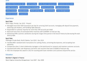Wells Fargo Personal Banker Resume Sample Bank Teller Resume Example [complete Writing Guide]