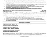 Wentry Level Resume Samples In Semiconductor Industry In Usa Manufacturing Engineering Resume