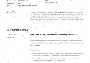 Wine Sales Resume Sample Entry Level 22 Food & Beverage attendant Resumes Pdf & Word 2022